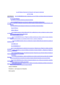 Ley del Sistema Nacional de Evaluación del Impacto Ambiental LEY