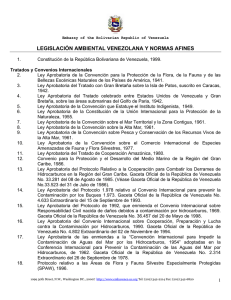 República Bolivariana de Venezuela y sus Normas Afines.