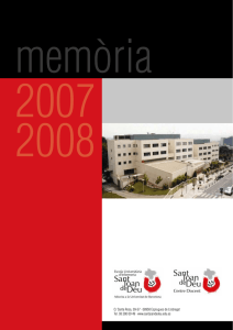 Memòria docent 2007/2008 - Campus Docent Sant Joan de Déu
