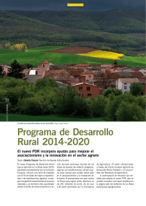Programa de Desarrollo Rural 2014-2020