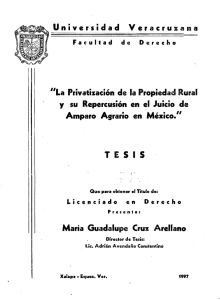 Universidad Veracrusaiia "La Privatixaeion de la Propiedad Rural y