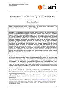 Estados fallidos en África: la experiencia de Zimbabwe
