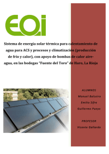 Sistema de energía solar térmica para calentamiento de agua