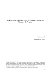 la experiencia del trueque en la argentina