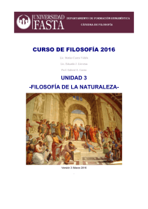 CURSO DE FILOSOFÍA 2016 – U3 – Filosofía