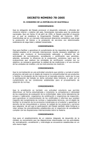Decreto N&uacute;mero 78-2005 &ldquo;Ley del Sistema Nacional de la