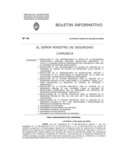 Nº 34 - Ministerio de Seguridad Provincia de Buenos Aires