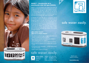 WADI™ – Visualización de la desinfección solar del agua (SODIS