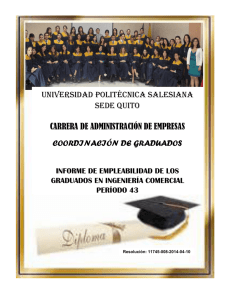 Informe Empleabilidad Ingenier&iacute;a Comercial - UPS Salesiana
