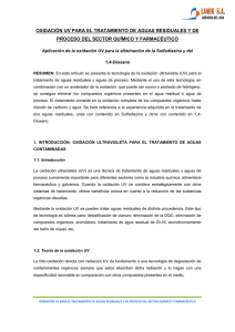 Aplicación de la oxidación UV para la eliminación de la sulfadiazina