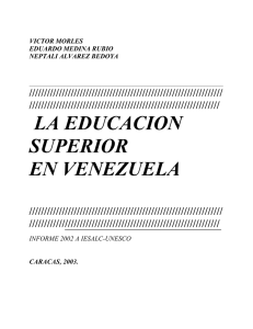 La Educación superior en Venezuela: informe - unesdoc