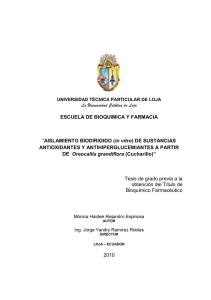 AISLAMIENTO BIODIRIGIDO (in vitro) DE SUSTANCIAS ANTIOXIDA