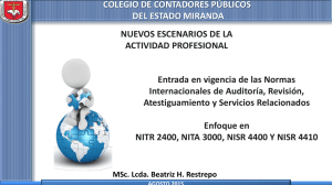Normas Internacionales de Auditoria NITA 3000, NITR 2400, NISR