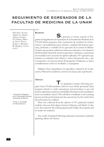 seguimiento de egresados de la facultad de medicina de la unam