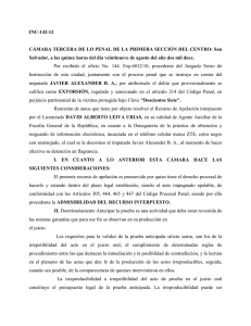INC-142-12 CÁMARA TERCERA DE LO PENAL DE LA PRIMERA