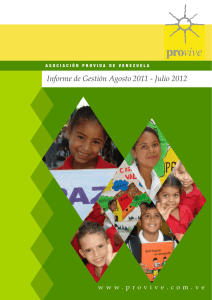 Informe de Gestión Agosto 2011 - Julio 2012