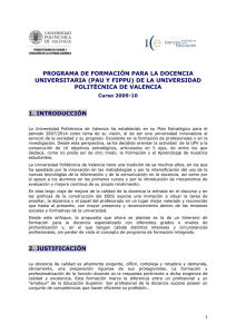 programa de formaciìn para la docencia universitaria