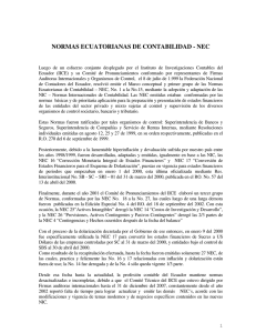 NORMAS ECUATORIANAS DE CONTABILIDAD - NEC