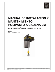manual de instalación y mantenimiento polipasto a