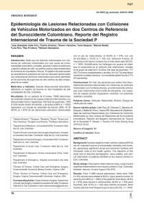 Epidemiología de Lesiones Relacionadas con