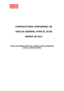 convocatoria confederal de huelga general para el 29 de marzo de