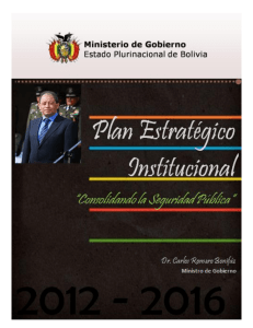 PLAN ESTRATÉGICO INSTITUCIONAL 2012-2016