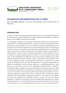 diagnóstico microbiológico de la gripe.