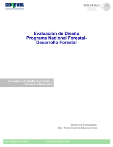 Evaluación de Diseño Programa Nacional Forestal