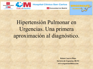 Hipertensión Pulmonar en Urgencias. Una