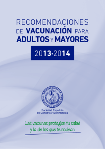 Recomendaciones de Vacunación para Adultos y Mayores 2013-2014