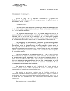 rcp 01 - procosertel s.a.- exp.1046 - Comisión Arbitral del Convenio