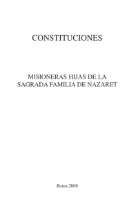 constituciones - Misioneras Nazaret