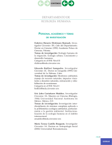Departamento de Ecolog&iacute;a Humana