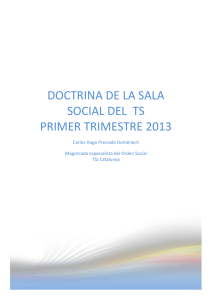 doctrina de la sala social del ts primer trimestre 2012