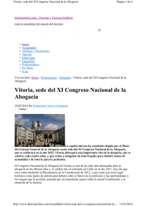 Vitoria, sede del XI Congreso Nacional de la Abogacía