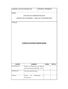 007-05-OA-UE-CON. Conciliación Bancaria
