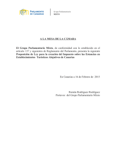 NC Proposición de ley de la tasa turística