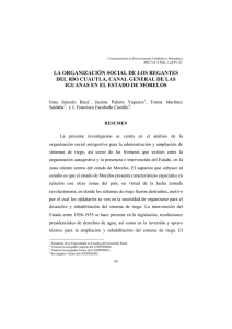 la organización social de los regantes del río cuautla, canal general