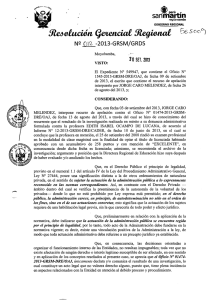 Resolución Gerencial Nº 012-2013