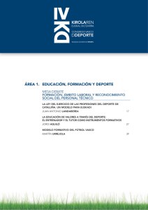 ÁREA 1. EDUCACIÓN, FORMACIÓN Y DEPORTE