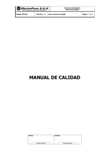 manual de calidad - Electro Puno SAA