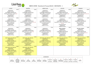 MENU JUNIO · Escoleta de Verano 2014/15 · ESCOLETA · 1