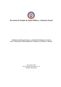 Normas Nacionales para la Atención Integral en Salud de la