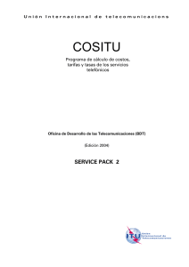Programa de cálculo de costos, tarifas y tasas de los servicios