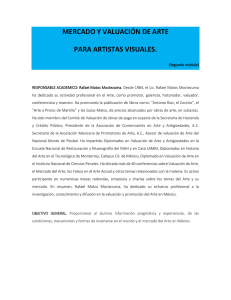 MERCADO Y VALUACIÓN DE ARTE PARA ARTISTAS VISUALES.