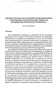 PROTECCION DE LOS ACCIONISTAS MINORITARIOS A