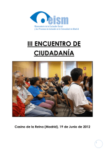 iii encuentro de ciudadanía - Observatorio de la Exclusión Social y