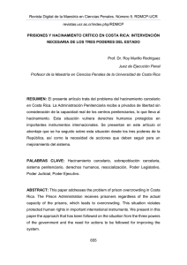 Roy Murillo Prisiones y Hacinamiento crítico en CR