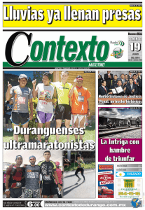 19/06/2016 - Periódico Contexto de Durango