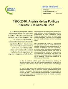 1990-2010: Análisis de las Políticas Públicas Culturales en Chile